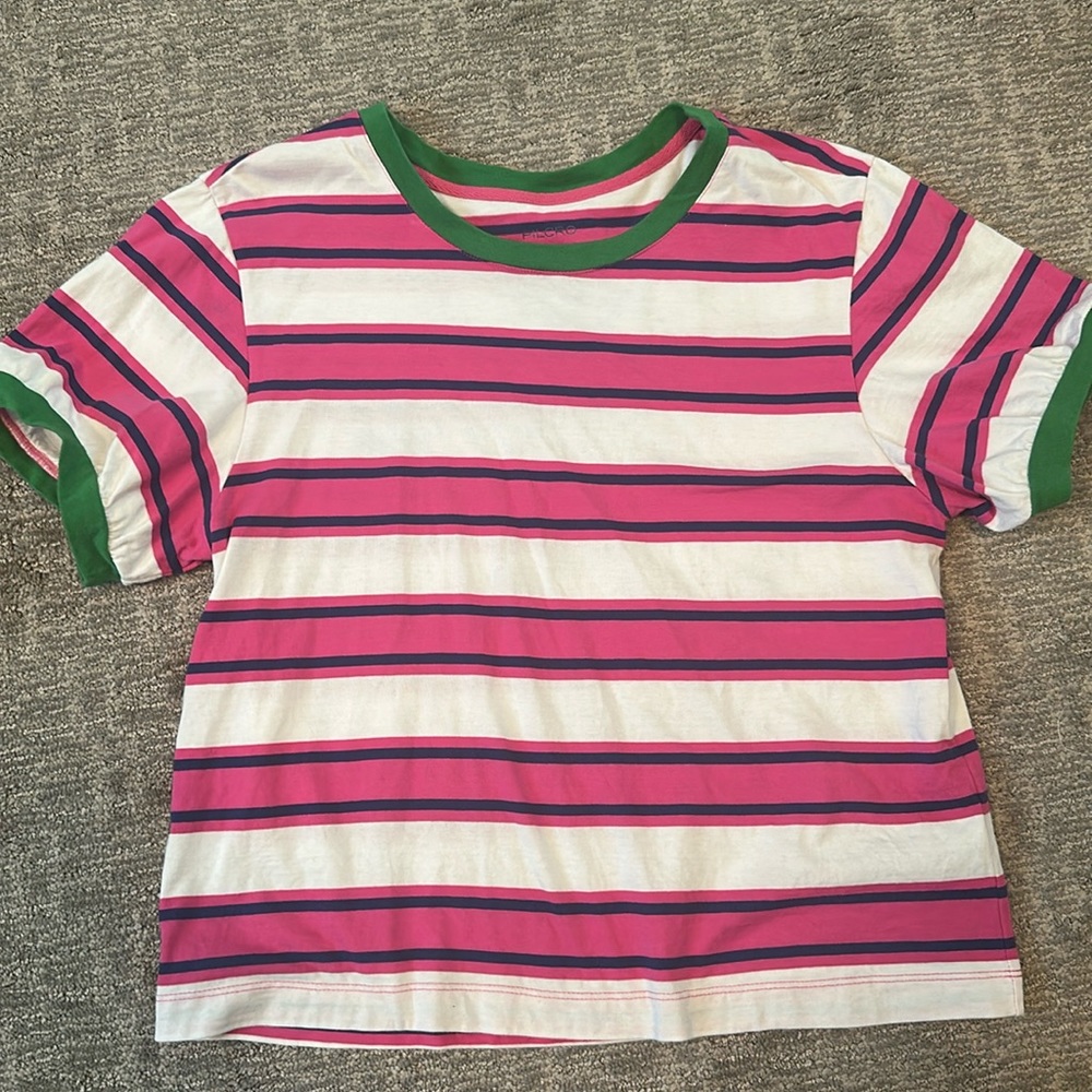Pilcro pink striped tee